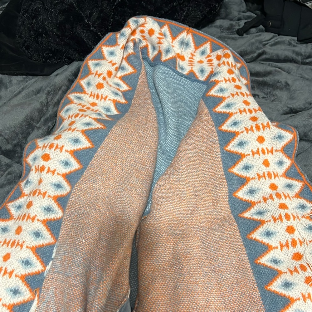 Cozy knit Aztec pattern cardigan